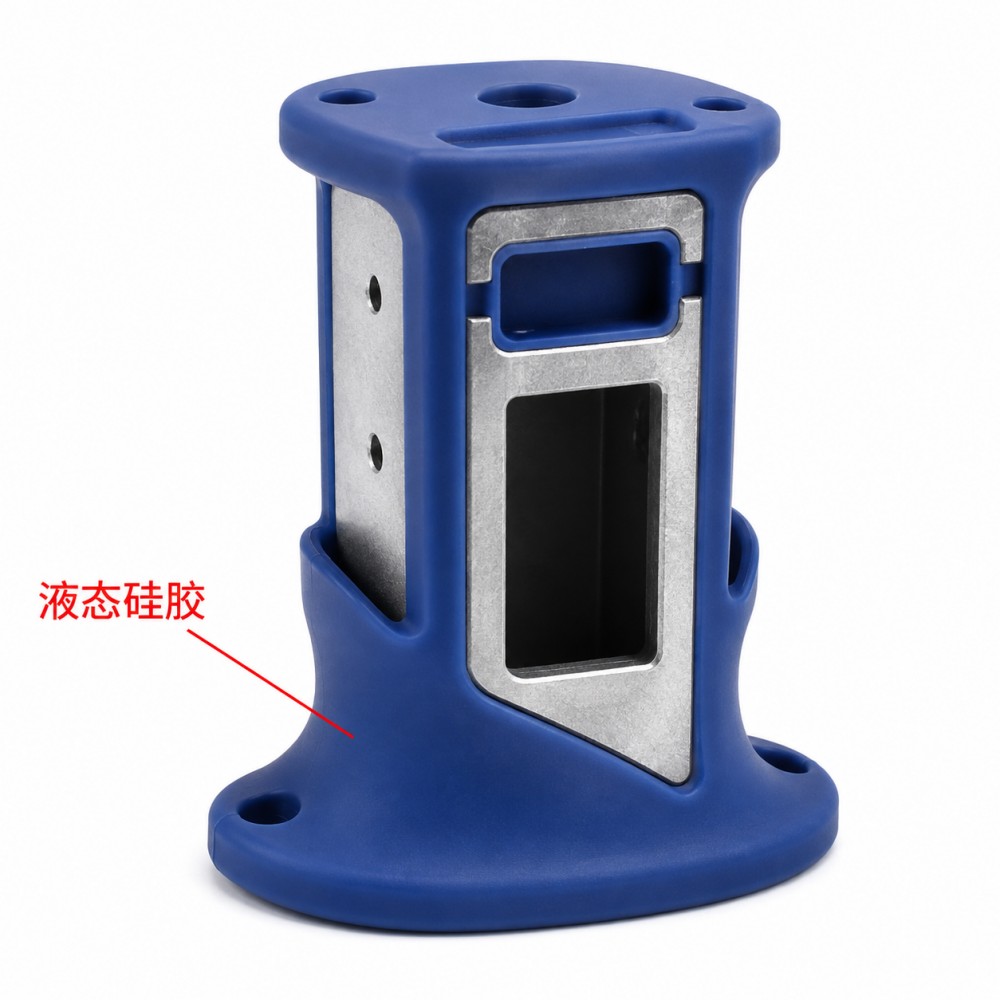 铝合金件液态硅胶包胶定制-精密五金包胶一体成型